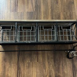 Shelf With Wire Baskets 