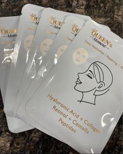 NEW SET OF 5 FACIAL MASKS HYALURONIC ACID COLLAGEN RETINOL $10!!