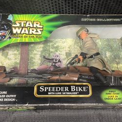 Hasbro Star Wars Power of The Jedi Speeder Bike with Luke Skywalker 12” Action Figure 