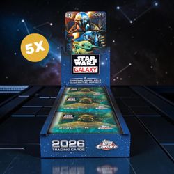 5x 2026 TOPPS CHROME GALAXY STAR WARS HOBBY BOX ON HAND