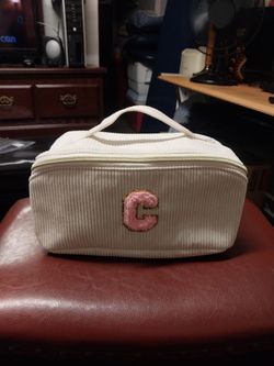 Ladies  Cosmetics  Bag  with  letter  C  initial