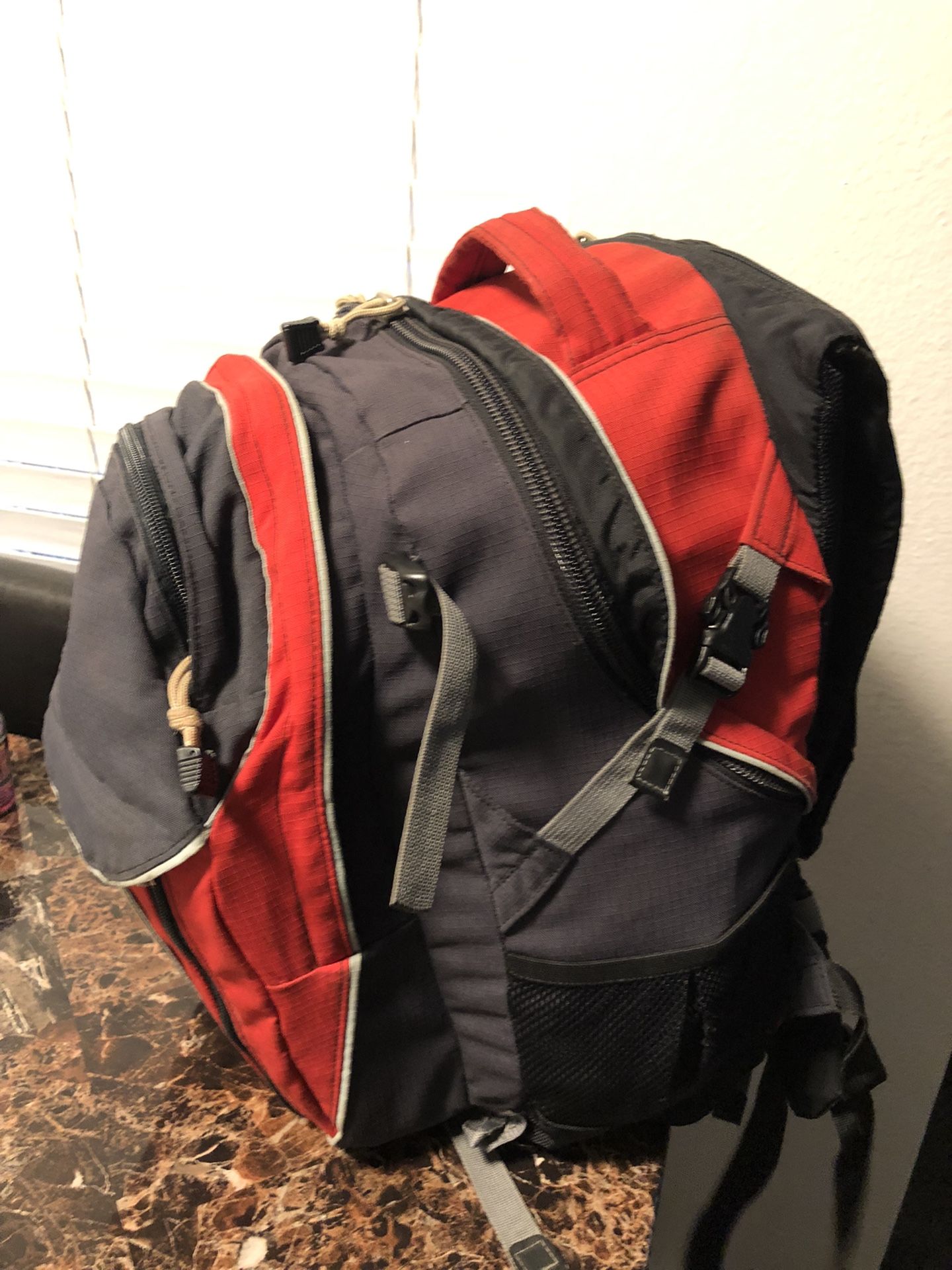 JanSport Polaris 33 Discontinued Red and Black Camping Backpack