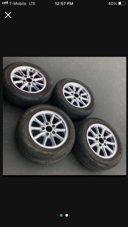 4 —— 195/65r15 5x120 5x4.72 Stock Bmw E30 Chrome Wheels Rims Tires !!!!!