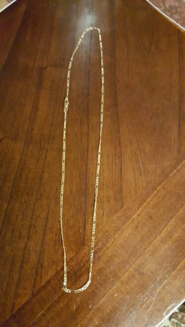 18k gold Filled figaro chain 24"