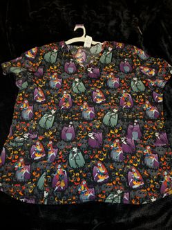 Nightmare before Christmas scrub top