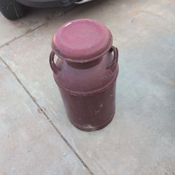 Old Full Size Painted Milk Can