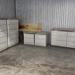 2 Chest, 2 Nightstands and 1 Dresser ⭐️ 2 Gaveteros, 2 Mesitas de Noche y 1 Cómoda 🚚[Fast-Delivery]💨