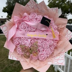 Custom Graduation Eternal Rose Bouquet