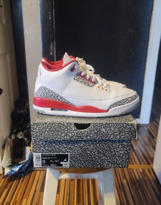 Jordan 3 Cardinal Great Cond. Sz 8 $170