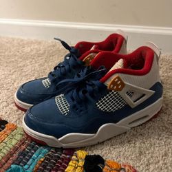 Navy And White Jordan Retro Trainer's, The Color Blue Multi 