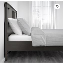LIKE NEW IKEA Queen BedFrame- Dark Gray