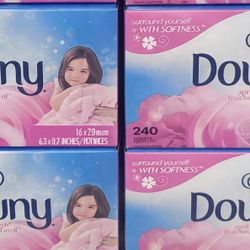 4 Pack Of Downy Dryer Sheets, April Fresh Scent, 240 Count  (total Of 960 Sheets)