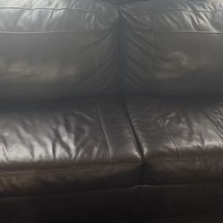 Brown Leather Couch