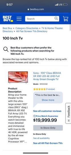 100 Inch Sony Smart Tv