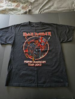 Iron Maiden 2012 North American Tour T Shirt Large Maiden England Eddie Band Tee