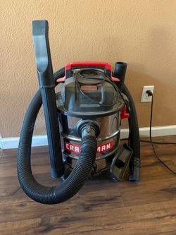 Corded Craftsman 10-Gallon 60 Peak HP Electric Stainless Steel Wet/Dry Vacuum