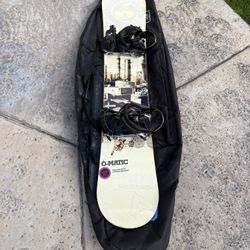 O-Matic Men’s 153CM Snowboard Includes Ride Bindings and Bag
