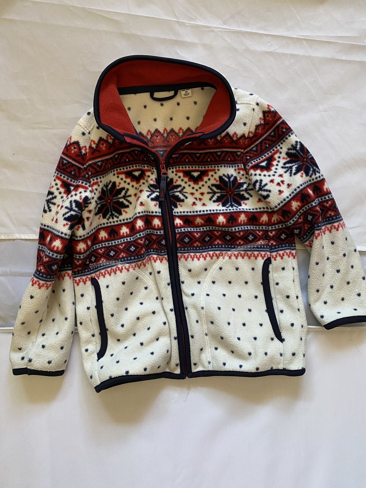 Uniqlo Japan Kids Jacket Size 6 Christmas Snow Flakes Disney Princess