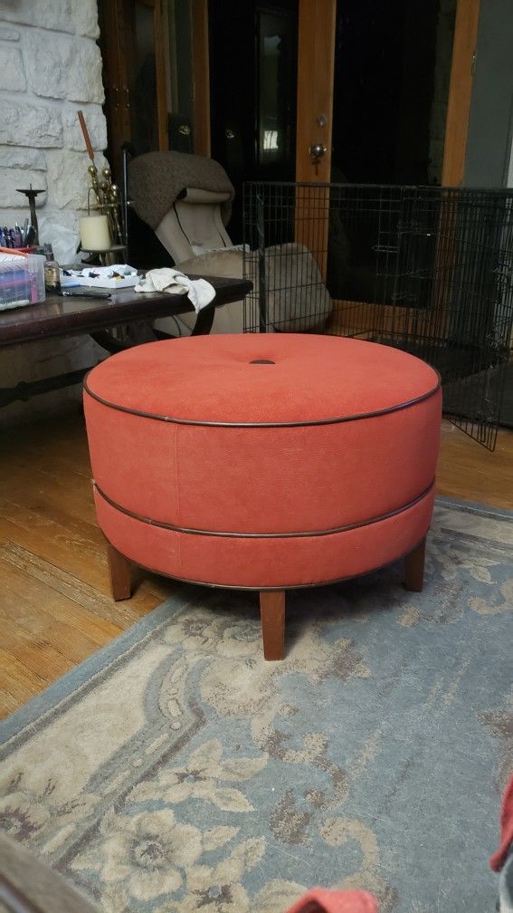 Red Ottoman/ Chair 