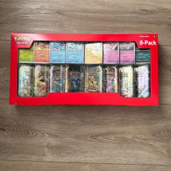 Pokemon TCG prismatic Evolutions 8 Mini Tin Bundle W/ Promo Cards. Sealled