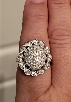 1ctw Lab Grown Diamond Cluster Ring sz7