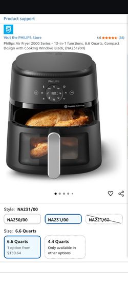 Like New 6.6 qt Philips Air Fryer never used but opened