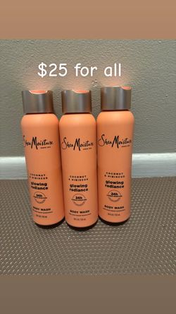 SheaMoisture Coconut & Hibiscus Body Wash x3