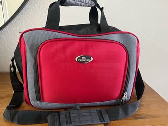 U.S. Traveler 13 in Padded Laptop Briefcase Shoulder Strap Red/Gray/Black