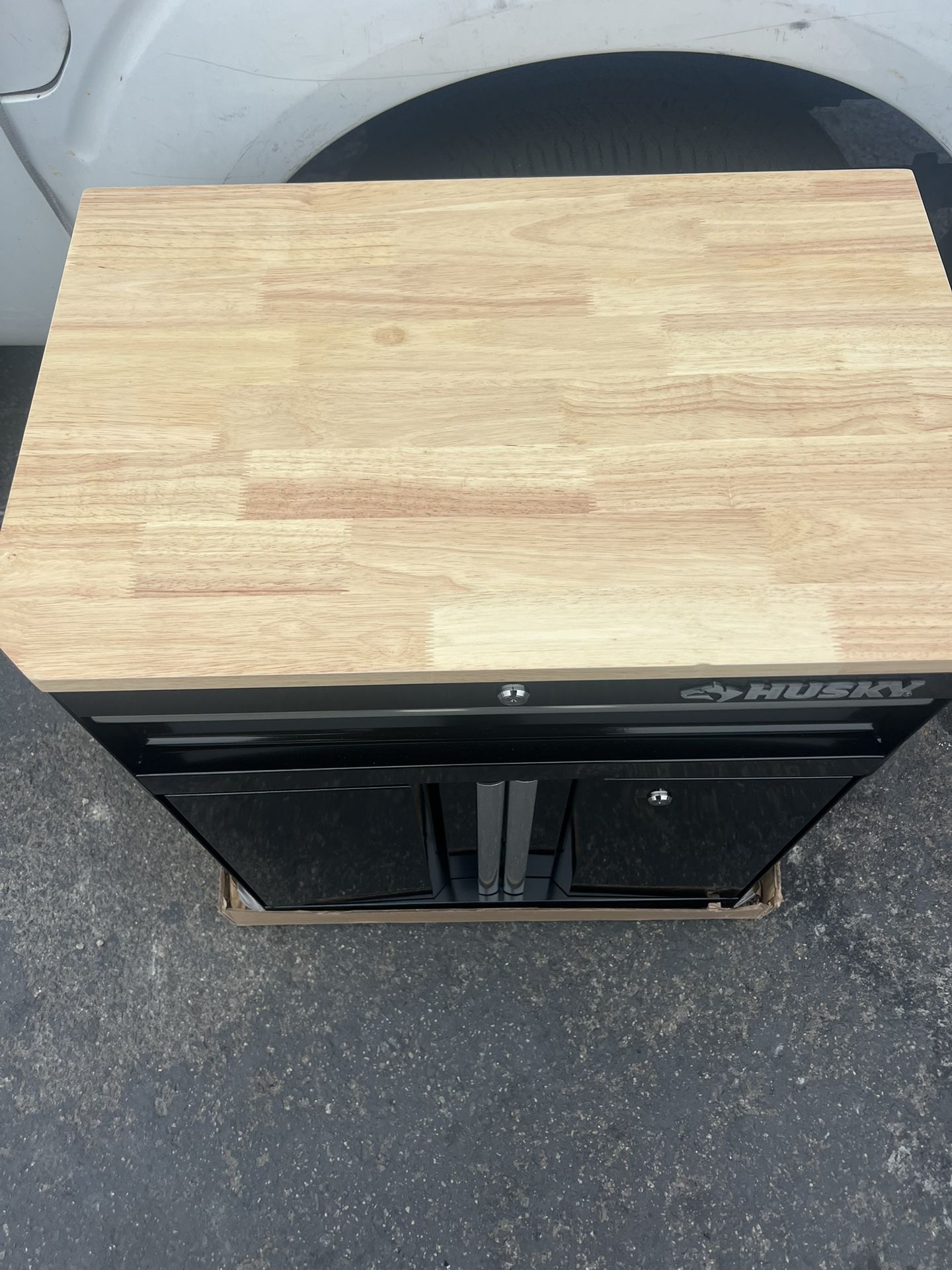 Ready to Assemble 24 Gauge Steel 1 Drawer 2 Door Garage Base Cabinet in Black (28 in. W x 32.8 in. H x 18.3 in. D) 3.2k