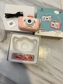  Kids Selfie Digital Camera，Birthday Toy Gift for Girls Age 2-10 , Children Cameras for Toddler with 1080P Video，Portable and Rechargeable Toy Camera 