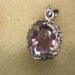 Antique Amethyst Pendant / Vintage Value