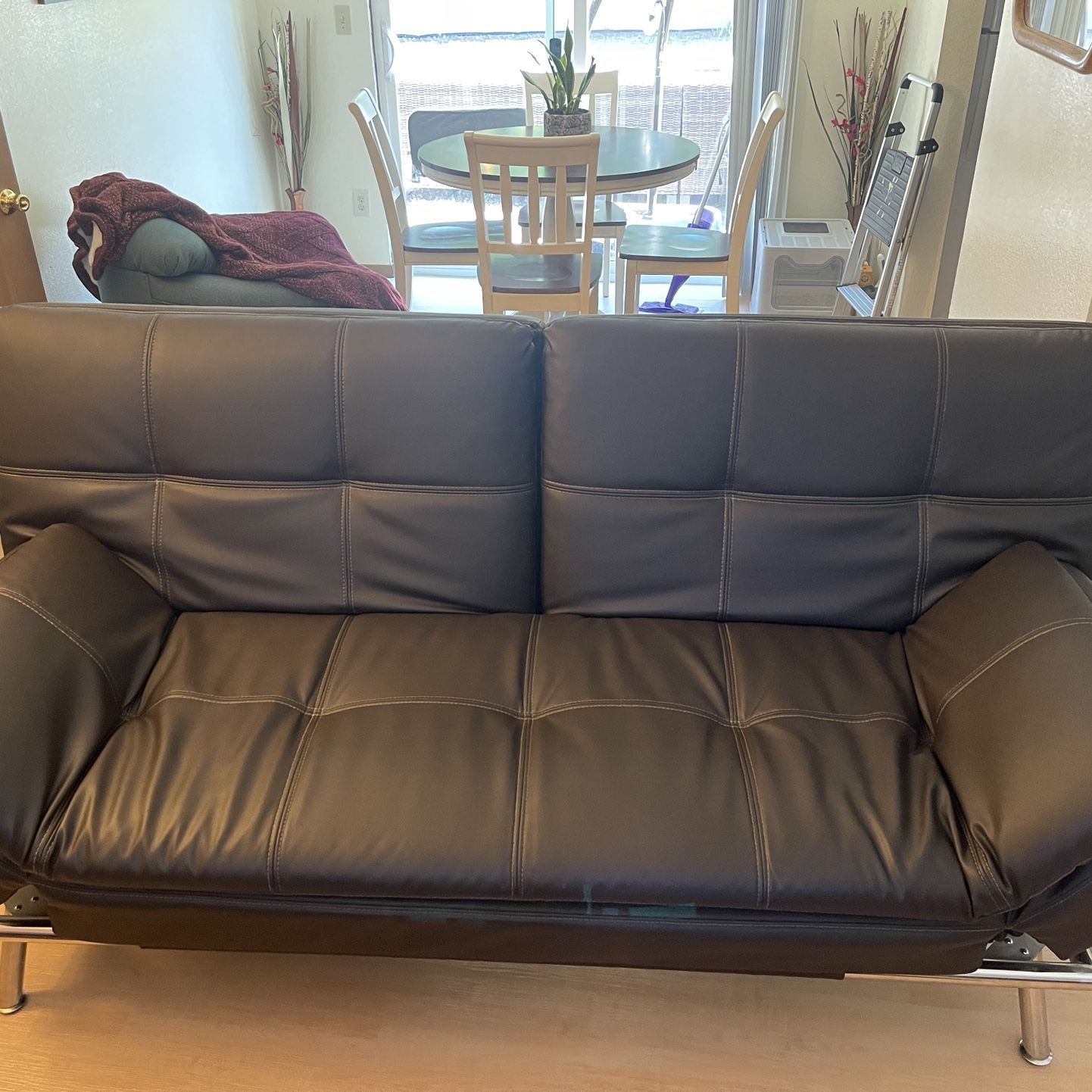 Leather futon costco cheap