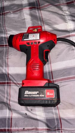 Bauer 20V Cordless Tire Inflator with 5Ah Battery