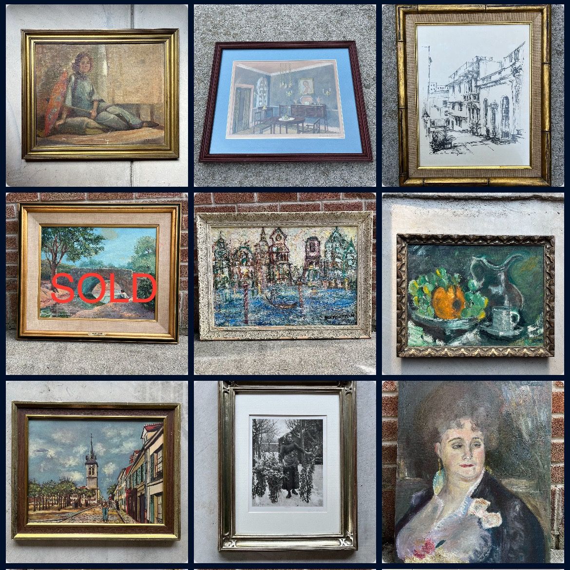 Vintage Artwork Framed Print Painting Art