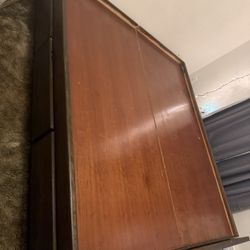 Cali King Storage Bed  Frame And vanity Dresser