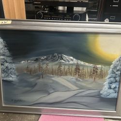 NICE OIL PAINTING SIGNED BY R BAUTISTA ( 41” X 30” )