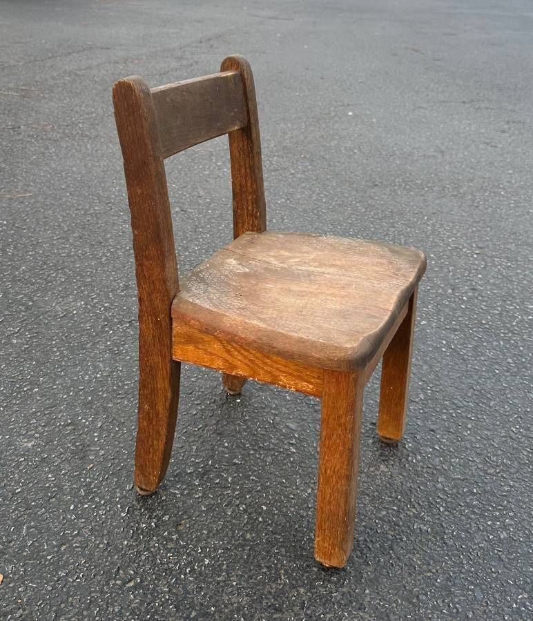 Antique Solid Wood Childrens Chair