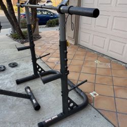 Complete Home Gym Setup: Adjustable Bench, Squat Rack, Barbell & 240 lbs of Weights