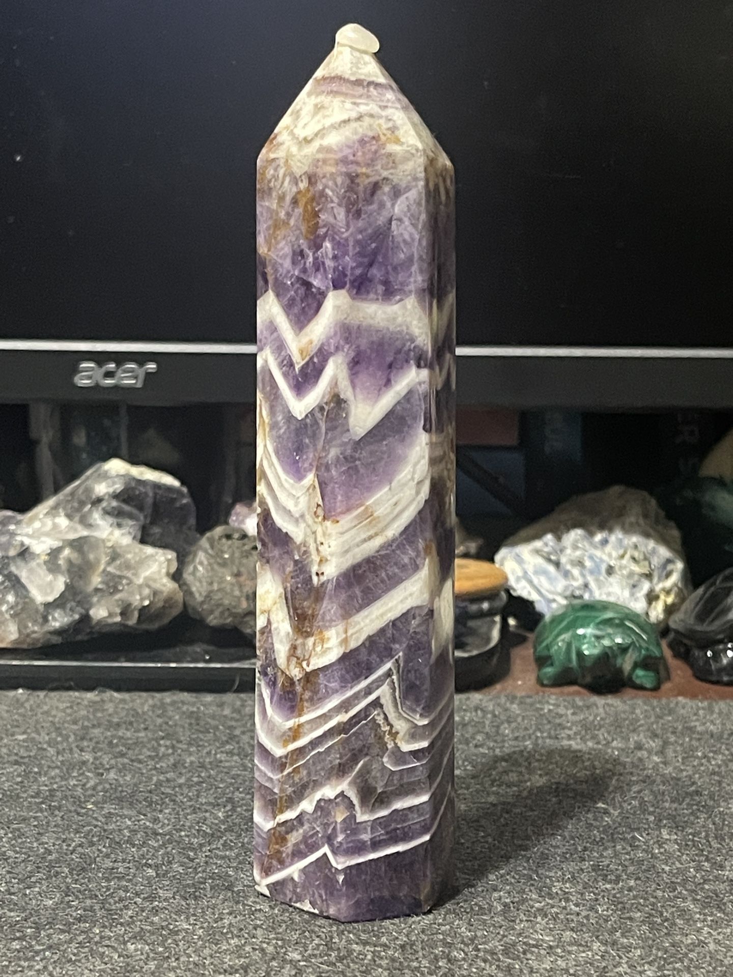 Chevron Amethyst Tower / Point - Over 1lb