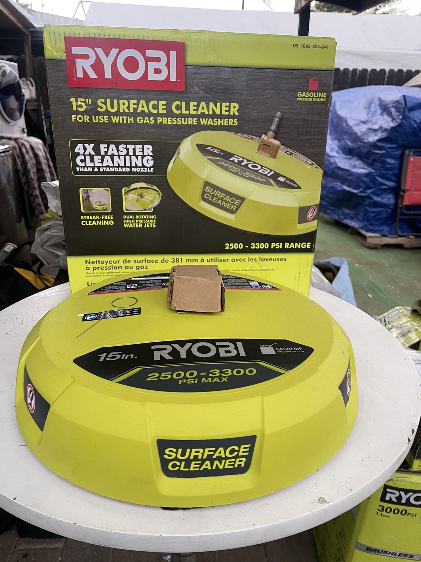 RYOBI 15 in. 3300 PSI Surface Cleaner for Gas Pressure Washer
