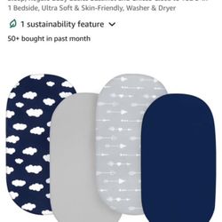 (4) Bassinet Sheets - Like New 