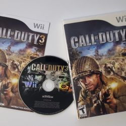 Call of Duty 3 Nintendo Wii 2006 Video Game Complete Manual Teen Adult Combat