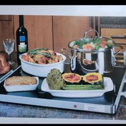 Deluxe Glass Warming Buffet Tray