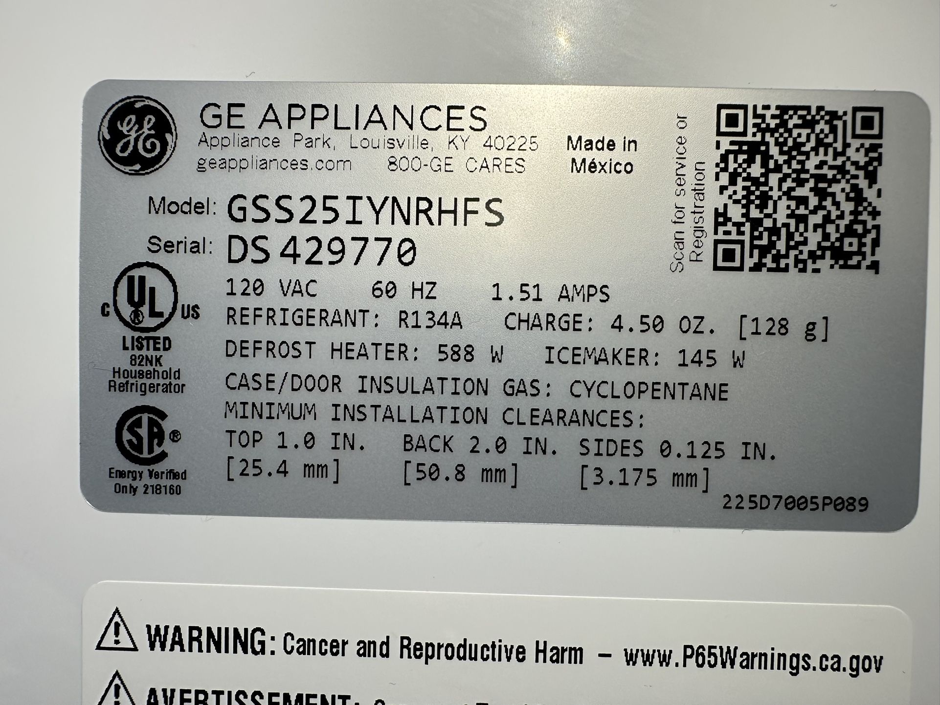 GE SIDE-BY-SIDE REFRIGERATOR for Sale in Vista, CA - OfferUp