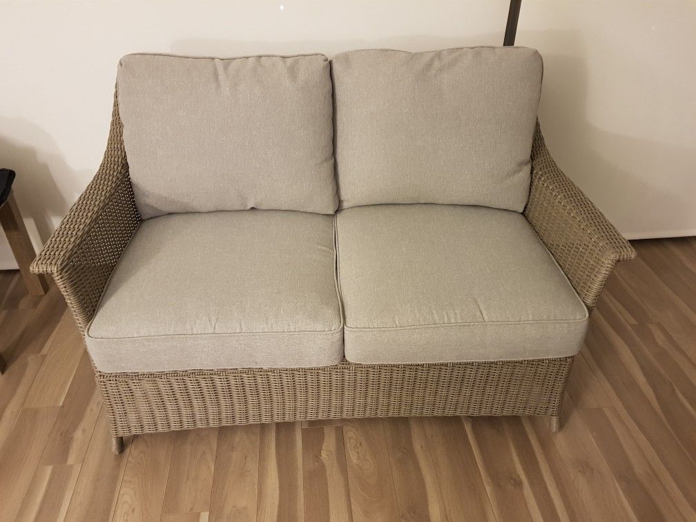 Patio Wicker Loveseat