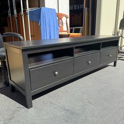 IKEA HEMNES 72” Solid Wood TV Stand Black Excellent Condition