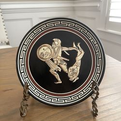 Vintage Greek Wall or Decorative Plate, Handmade in Greece Plate 7.5” RARE