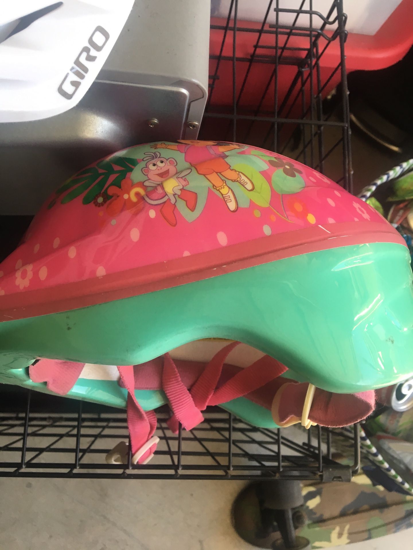 Kids Dora the explorer bike helmet.