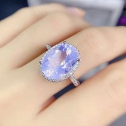  Natural Amethyst Ring 925 Sz7