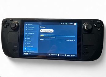 64GB Steam Deck Black w/Carrying Case USB-C Dock and screen protector